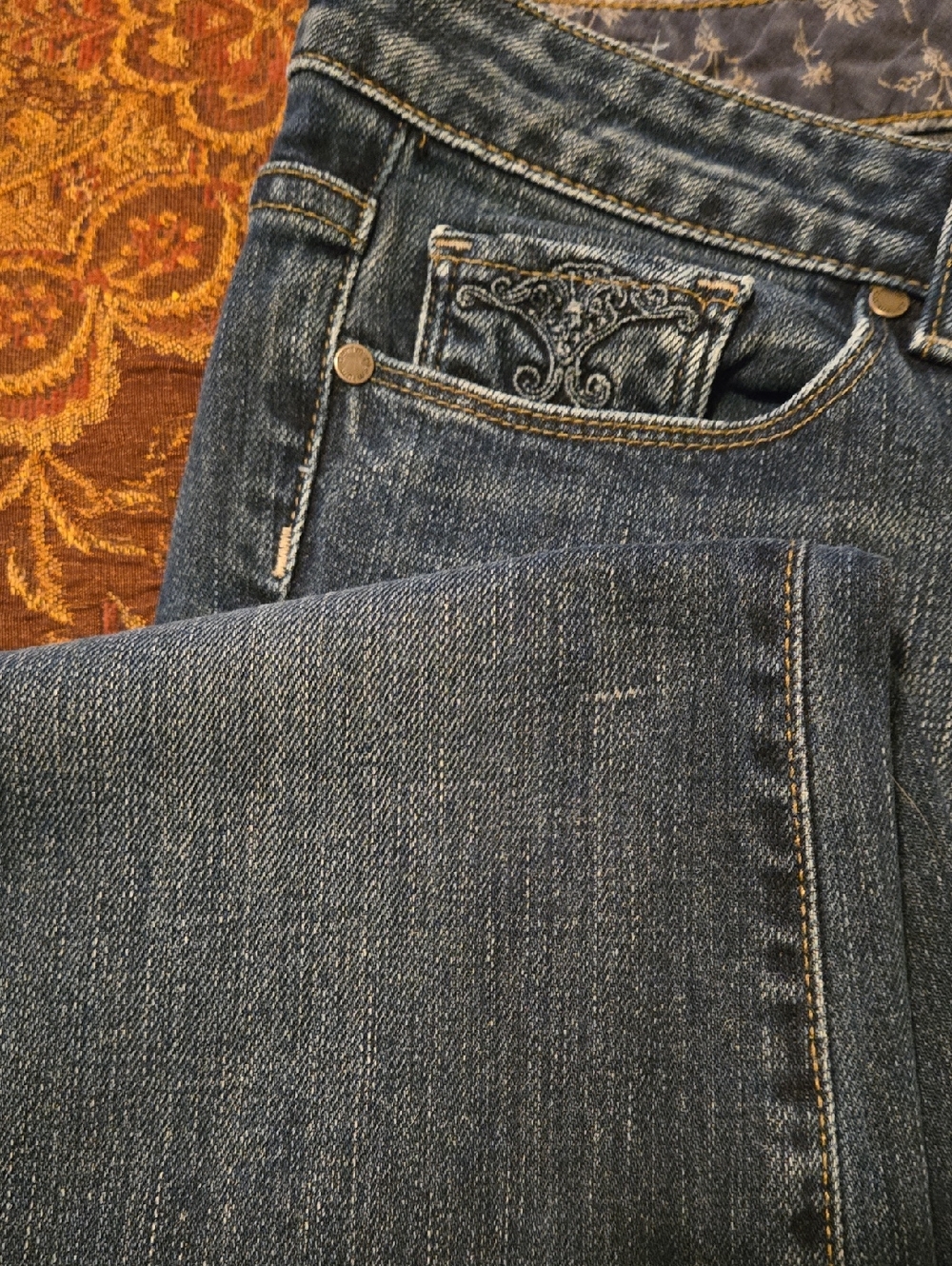 PAIGE Hollywood Hills  Embroidered Bootcut Jeans - Picture 12 of 13